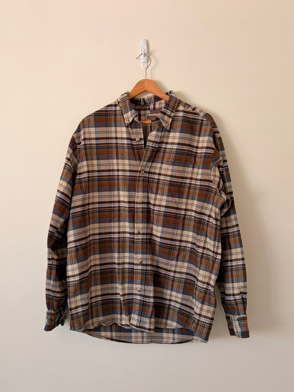 RedHead Brown and Cream Plaid Button-Up Shirt